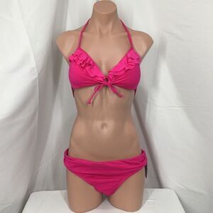 Kenneth Cole Reaction Molded Cup Ruffle Bikini (E)